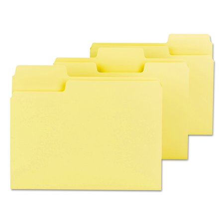Smead Pressboard Folder Big Tab, Yellow, PK100 11984